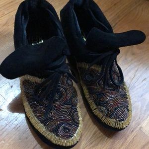 House of Harlow 1960 beaded moccasins